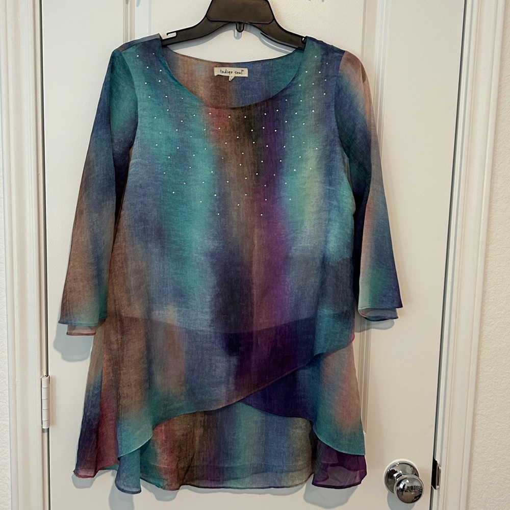 Size Small Indigo Soul Layered Tunic